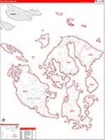 San Juan, Wa Carrier Route Wall Map